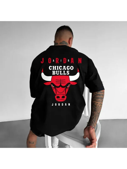 T-shirt Unisex Oversized BullsJordan