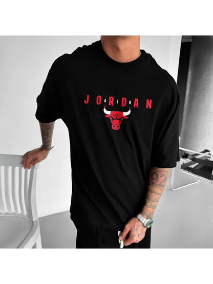 T-shirt Unisex Oversized BullsJordan