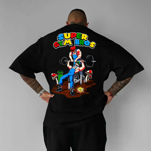 Koszulka unisex oversized Super Gym Bros