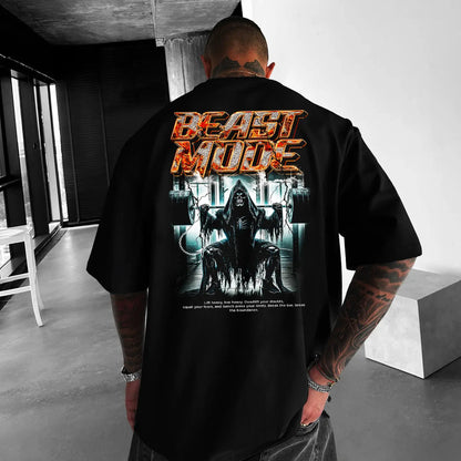 Koszulka Unisex Oversized Beast Mode Skull
