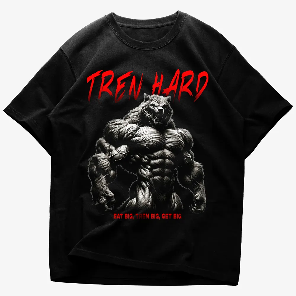 T-shirt Unisex Oversized Tren Hard Wolf