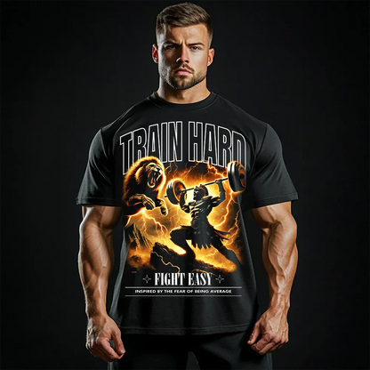 Koszulka Unisex Oversized Train Hard