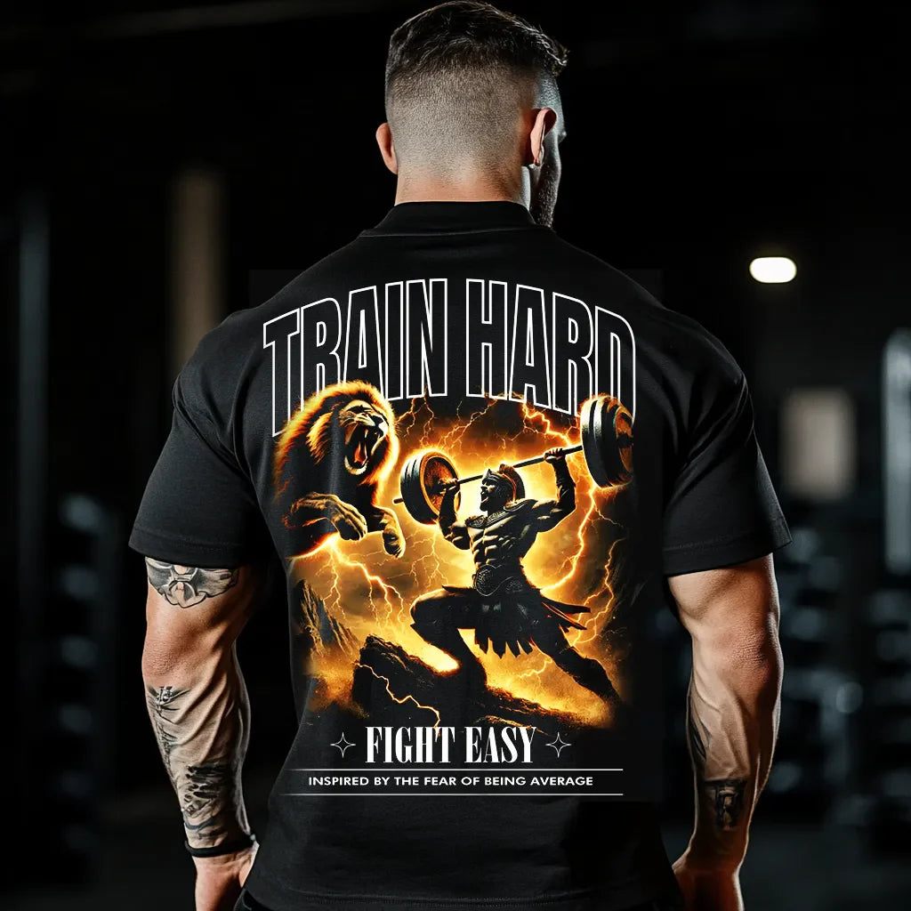 Koszulka Unisex Oversized Train Hard