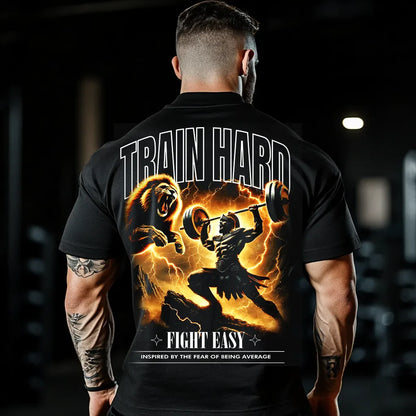 Koszulka Unisex Oversized Train Hard