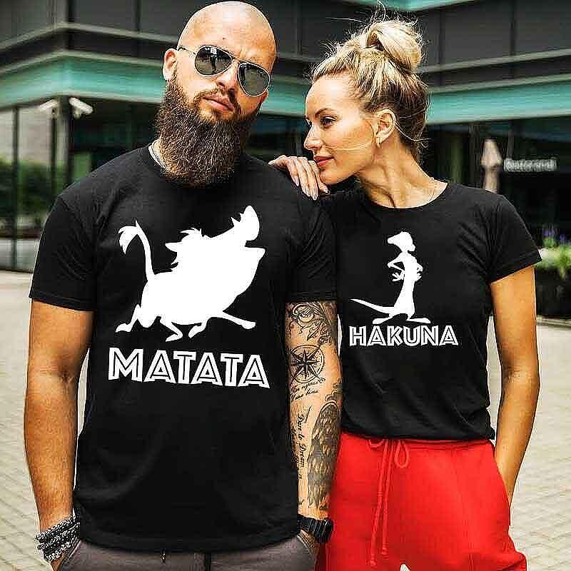Koszulki dla par Hakuna Matata