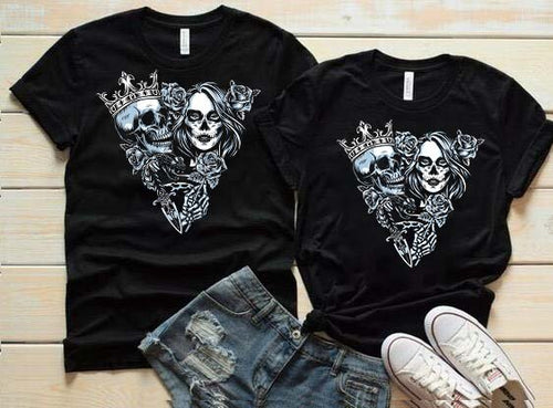Koszulki dla par Skull Couple