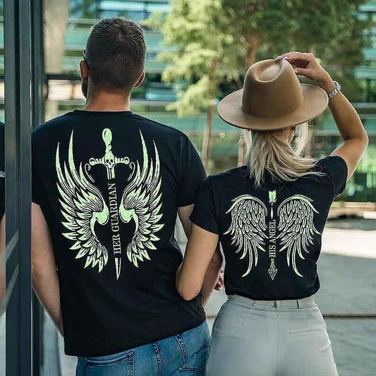 Koszulki dla par Angel Guardian New