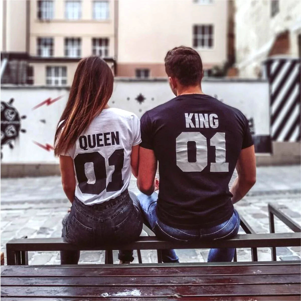 Koszulki dla par King Queen B n W