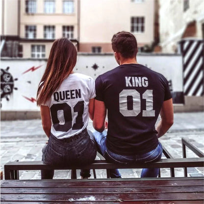 Koszulki dla par King Queen B n W