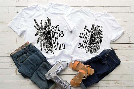 Koszulki dla par SAFE / WILD White