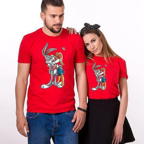 Koszulki dla par Bunny Love r