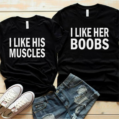 Koszulki dla par MusclesBoobs