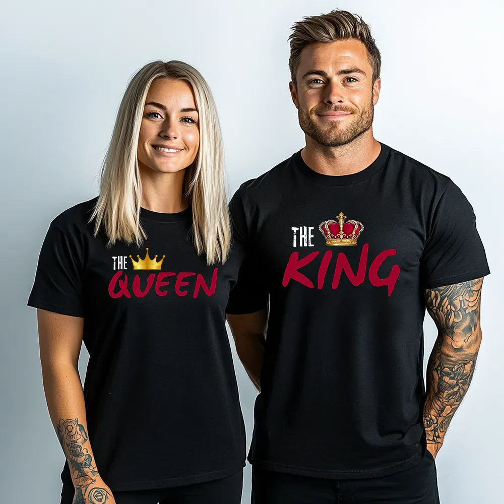 Koszulki dla par The King and The Queen Black