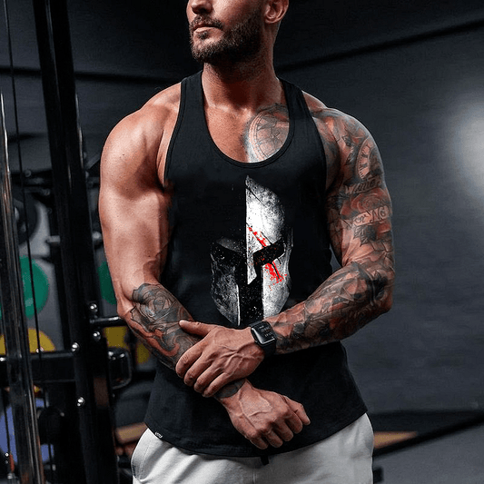 Fitness Koszulki Spartan Czarny