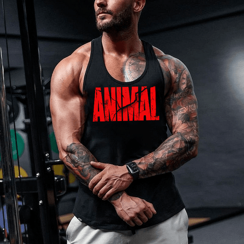 Fitness Podkoszulek Animal Czerwony