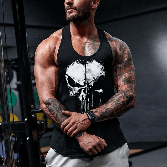 Fitness Podkoszulek Czaszka