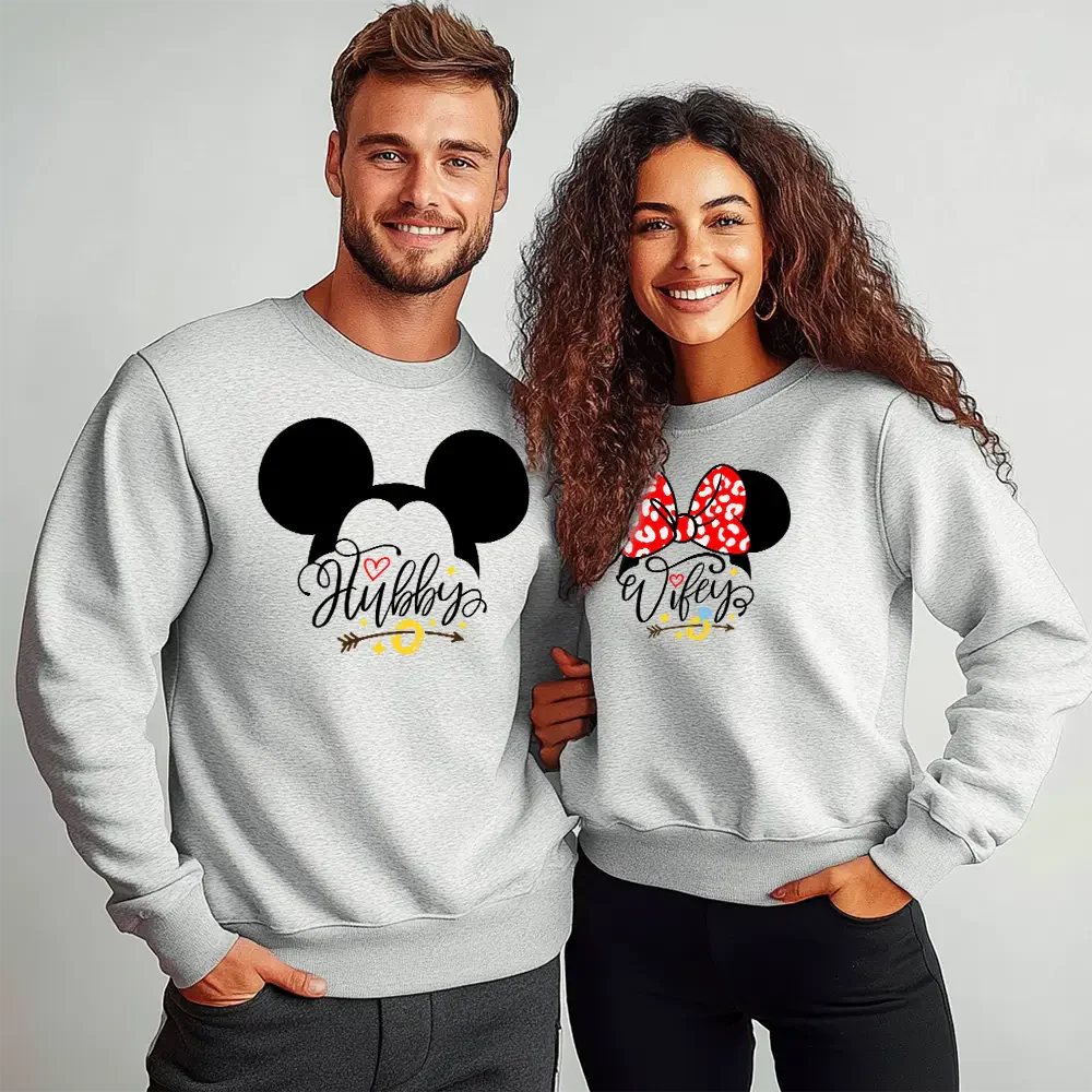 Unisex bluzy dla par Hubby / Wifey