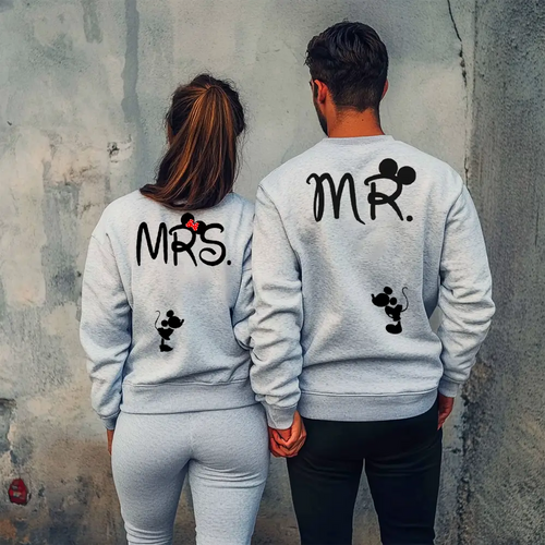 Unisex bluzy dla par Mr. and Mrs.