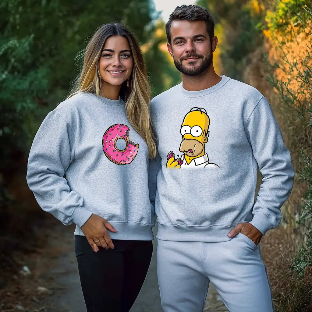 Unisex bluzy dla par Simpson