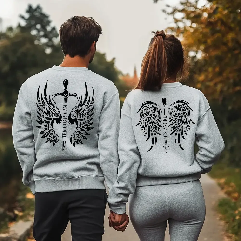 Unisex bluzy dla par Angel / Guardian