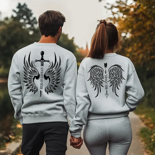 Unisex bluzy dla par Angel / Guardian