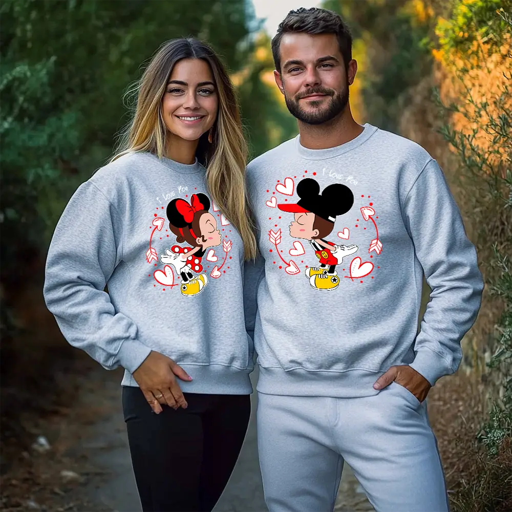 Unisex bluzy dla par Mickey Hats