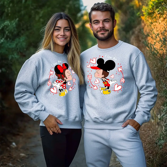 Unisex bluzy dla par Mickey Hats