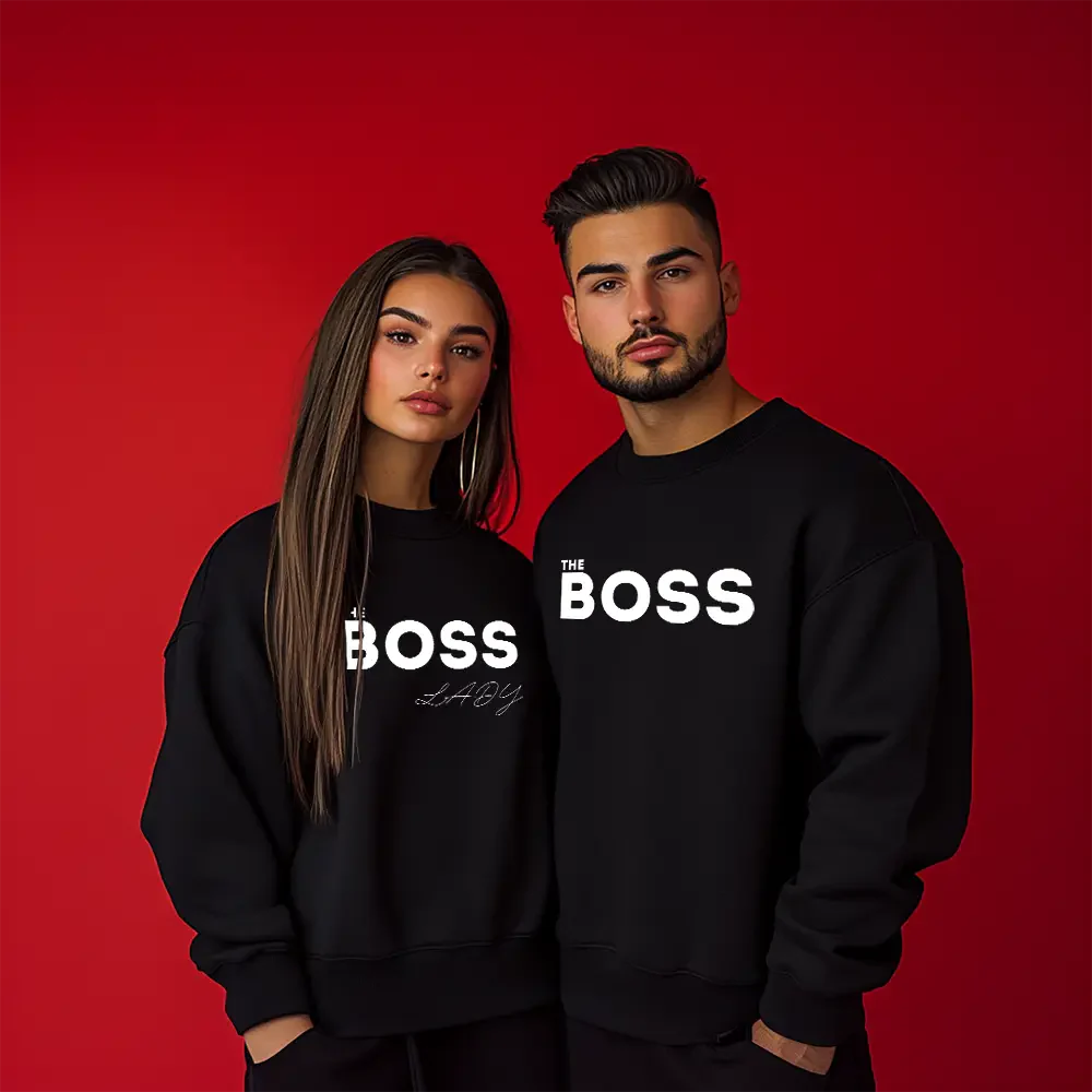 Unisex bluzy dla par The Boss / The Boss Lady