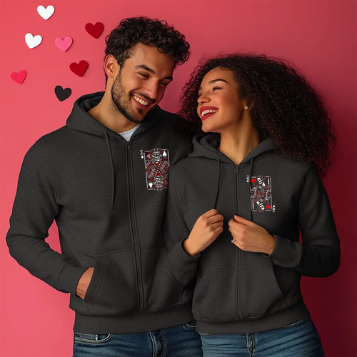 Unisex bluzy dla par KQ 2 ciemnoszary