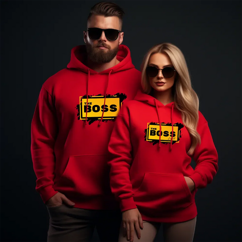 Unisexowe bluzy dla par The Boss Y Red